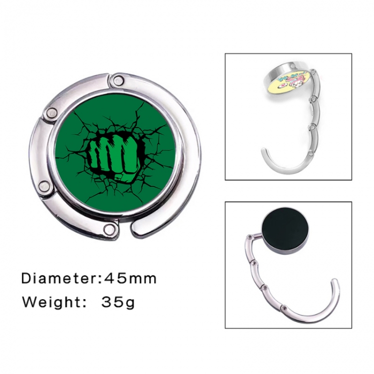 The Hulk Anime folding bag hanger table edge bag hook 45mm