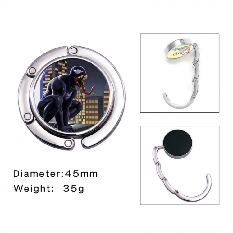 venom Anime folding bag hanger table edge bag hook 45mm