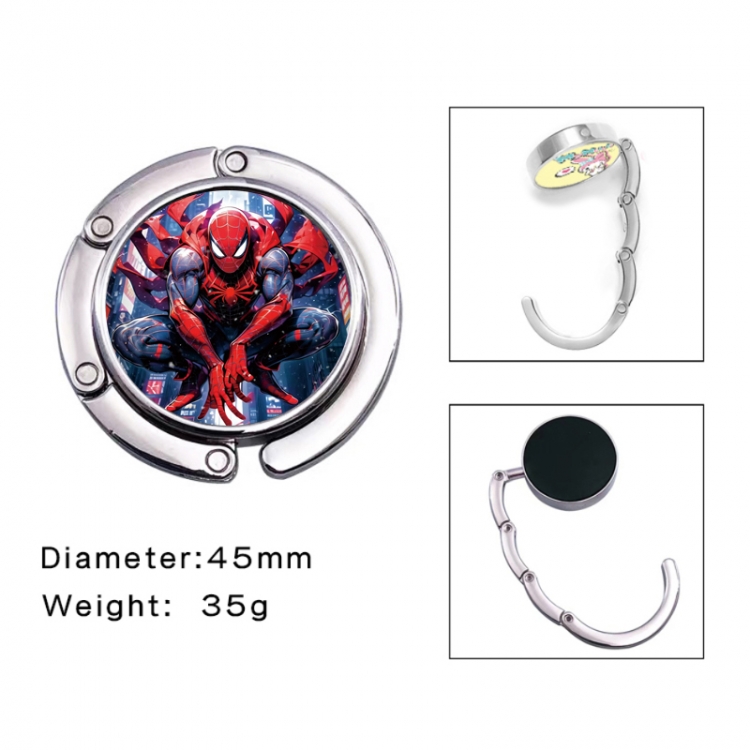 Spiderman Anime folding bag hanger table edge bag hook 45mm