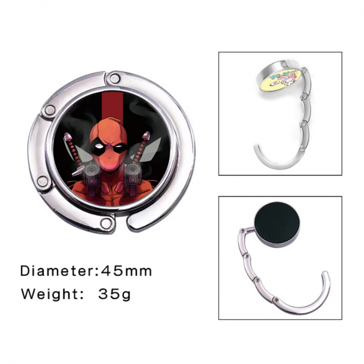 Deadpool Anime folding bag hanger table edge bag hook 45mm