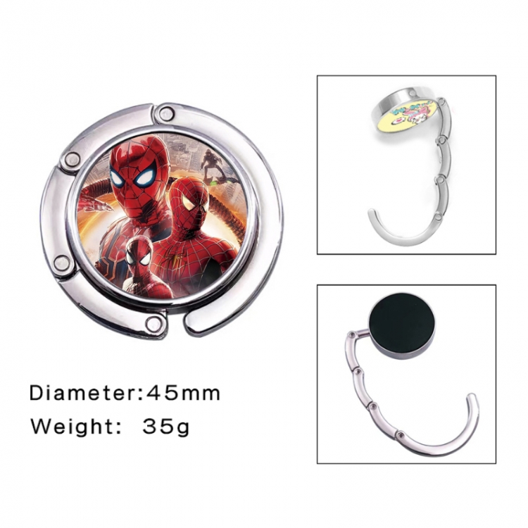 Spiderman Anime folding bag hanger table edge bag hook 45mm