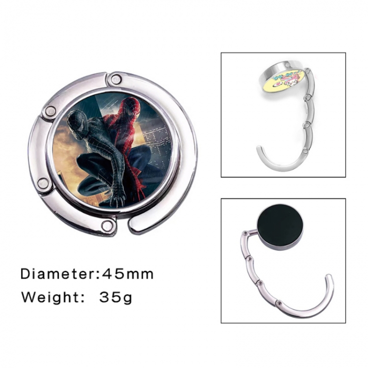 Spiderman Anime folding bag hanger table edge bag hook 45mm