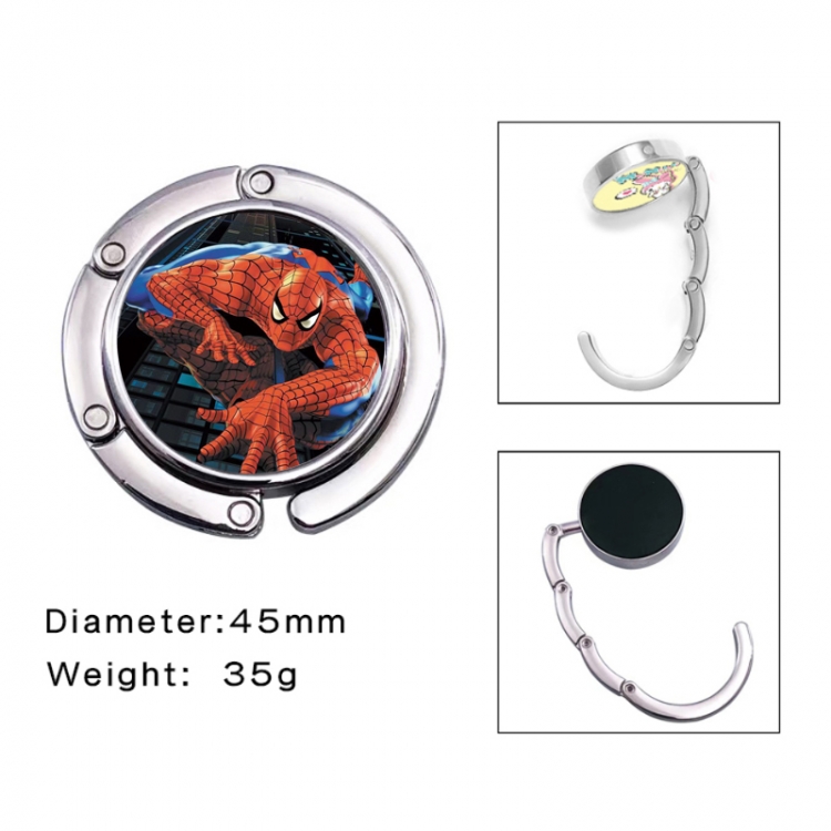 Spiderman Anime folding bag hanger table edge bag hook 45mm