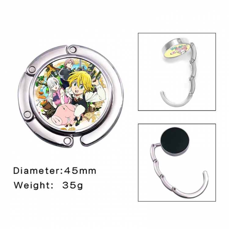 The Seven Deadly Sins Anime folding bag hanger table edge bag hook 45mm