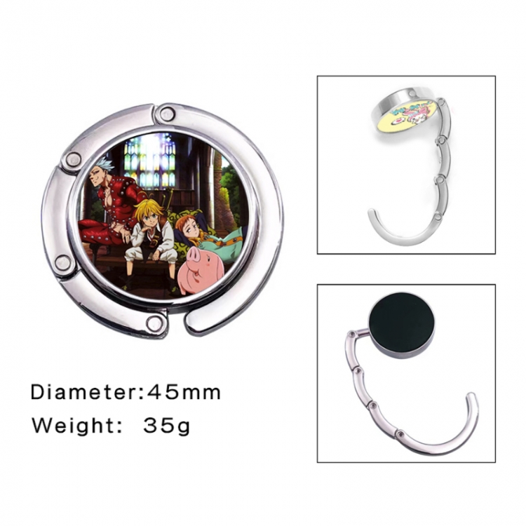 The Seven Deadly Sins Anime folding bag hanger table edge bag hook 45mm