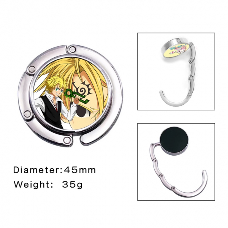 The Seven Deadly Sins Anime folding bag hanger table edge bag hook 45mm