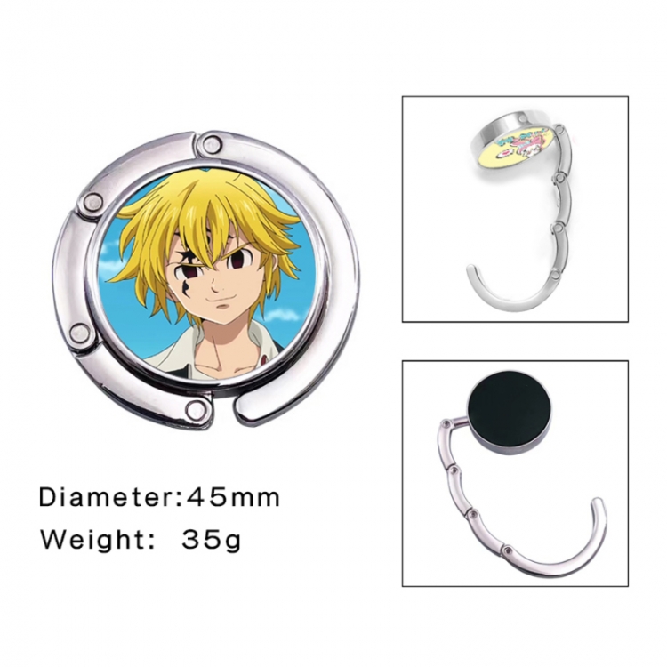 The Seven Deadly Sins Anime folding bag hanger table edge bag hook 45mm