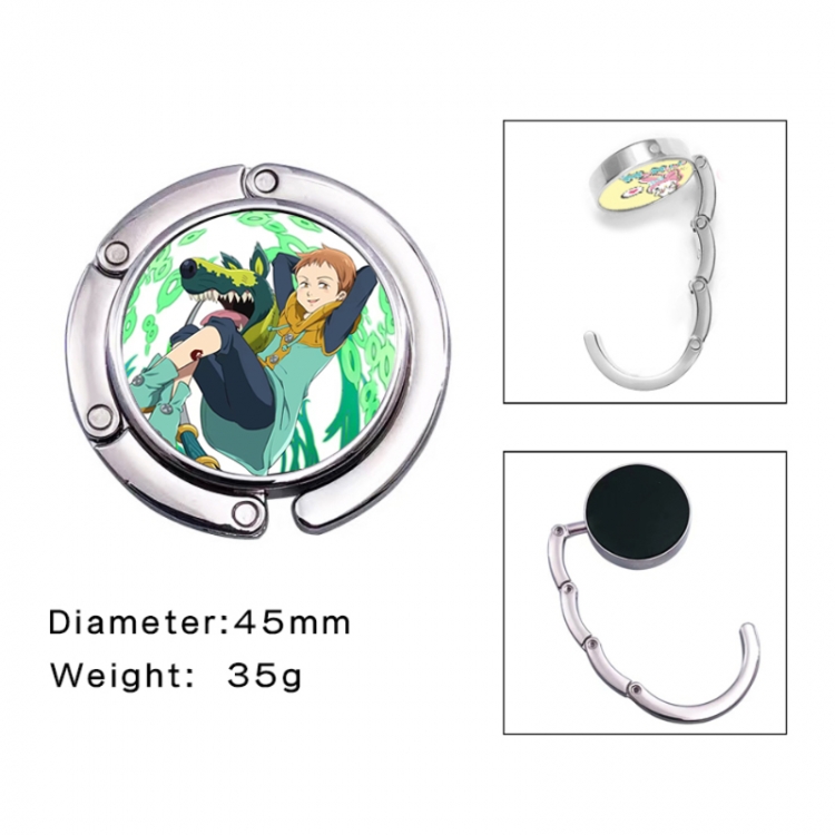 The Seven Deadly Sins Anime folding bag hanger table edge bag hook 45mm