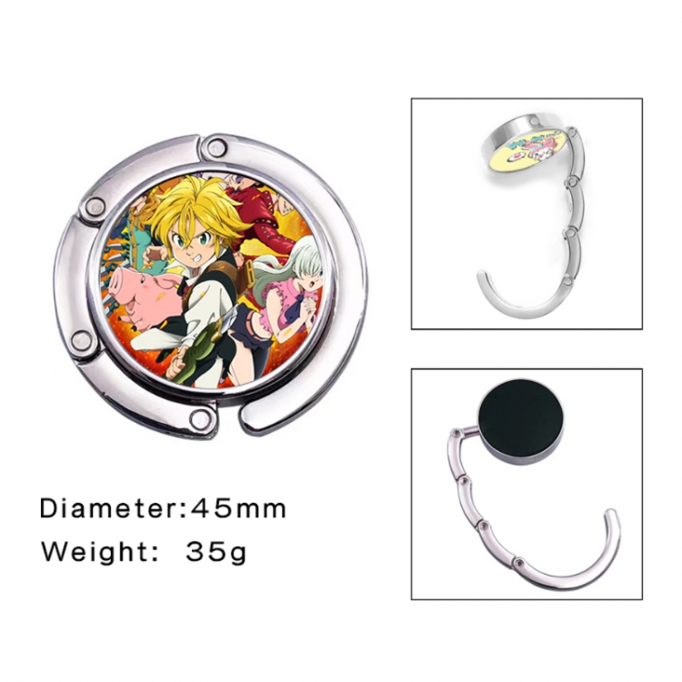 The Seven Deadly Sins Anime folding bag hanger table edge bag hook 45mm