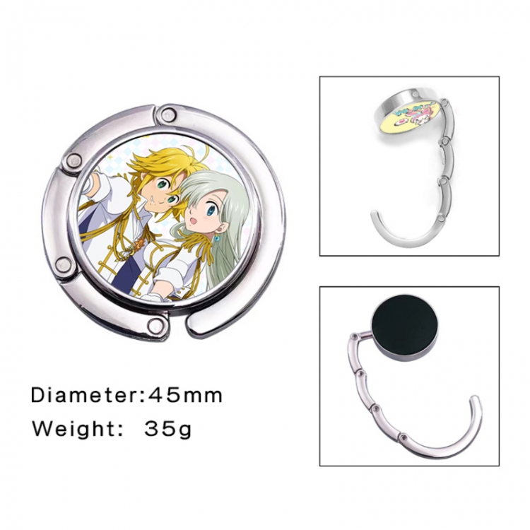 The Seven Deadly Sins Anime folding bag hanger table edge bag hook 45mm