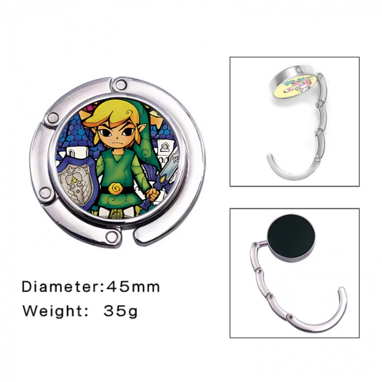 The Legend of Zelda Anime folding bag hanger table edge bag hook 45mm