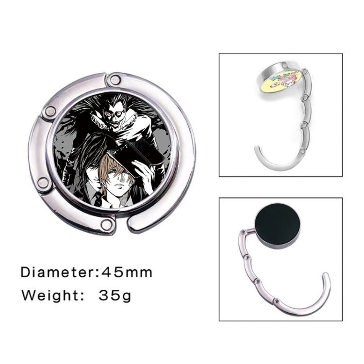Death note Anime folding bag hanger table edge bag hook 45mm