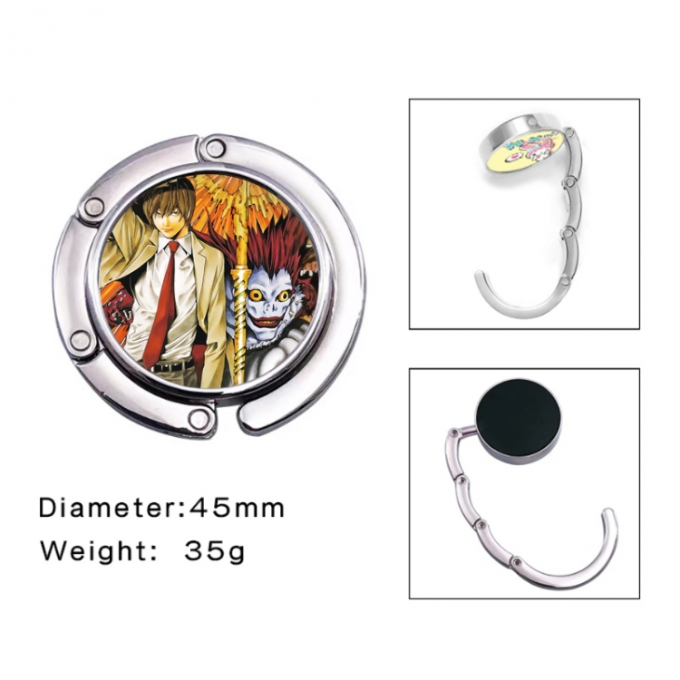 Death note Anime folding bag hanger table edge bag hook 45mm