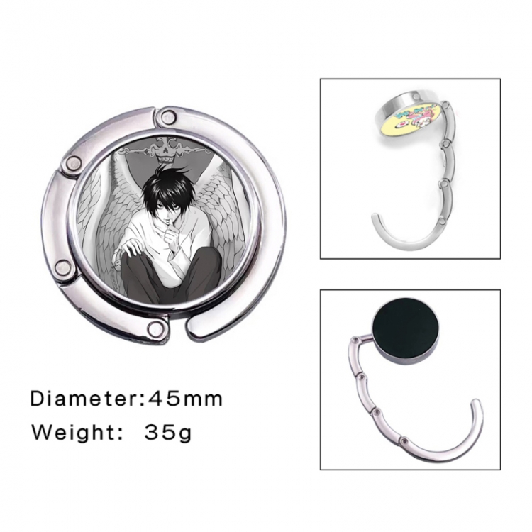 Death note Anime folding bag hanger table edge bag hook 45mm