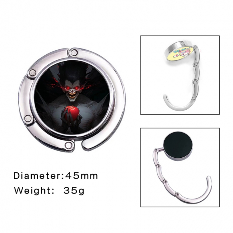 Death note Anime folding bag hanger table edge bag hook 45mm