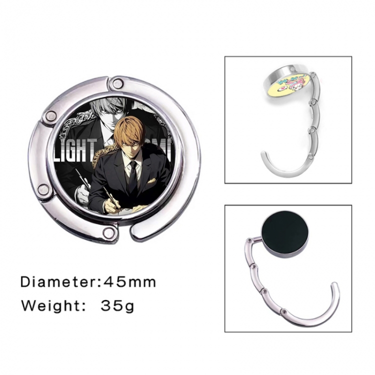 Death note Anime folding bag hanger table edge bag hook 45mm