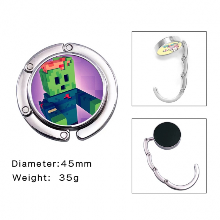 Minecraft Anime folding bag hanger table edge bag hook 45mm