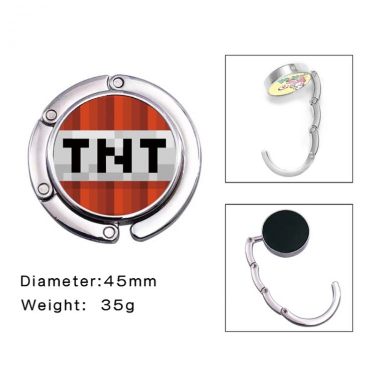 Minecraft Anime folding bag hanger table edge bag hook 45mm