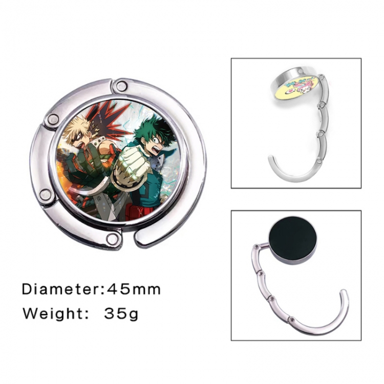 My Hero Academia Anime folding bag hanger table edge bag hook 45mm
