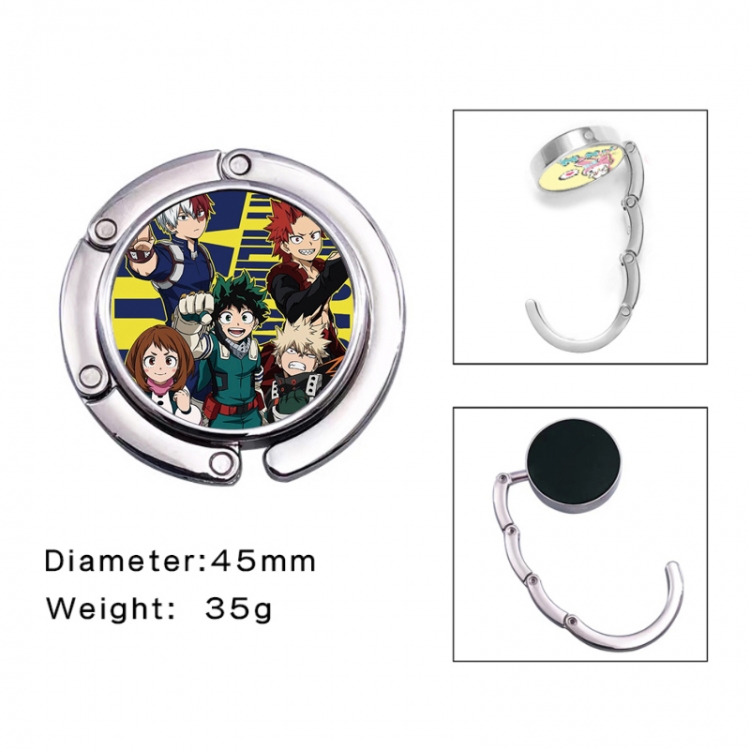 My Hero Academia Anime folding bag hanger table edge bag hook 45mm