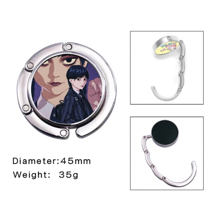 Black Wednesday  Anime folding bag hanger table edge bag hook 45mm