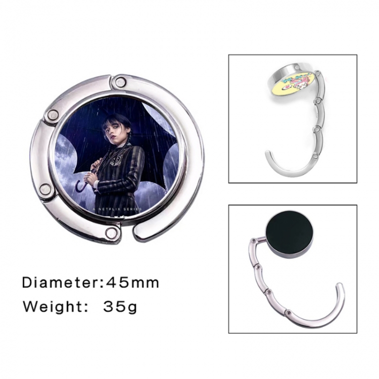 Black Wednesday  Anime folding bag hanger table edge bag hook 45mm