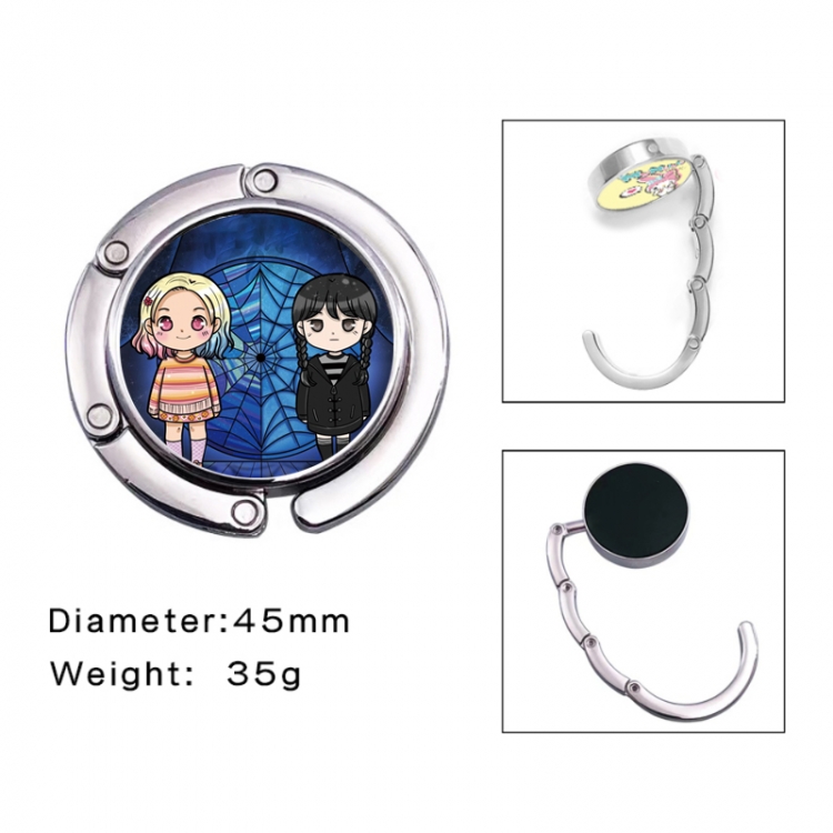 Black Wednesday  Anime folding bag hanger table edge bag hook 45mm