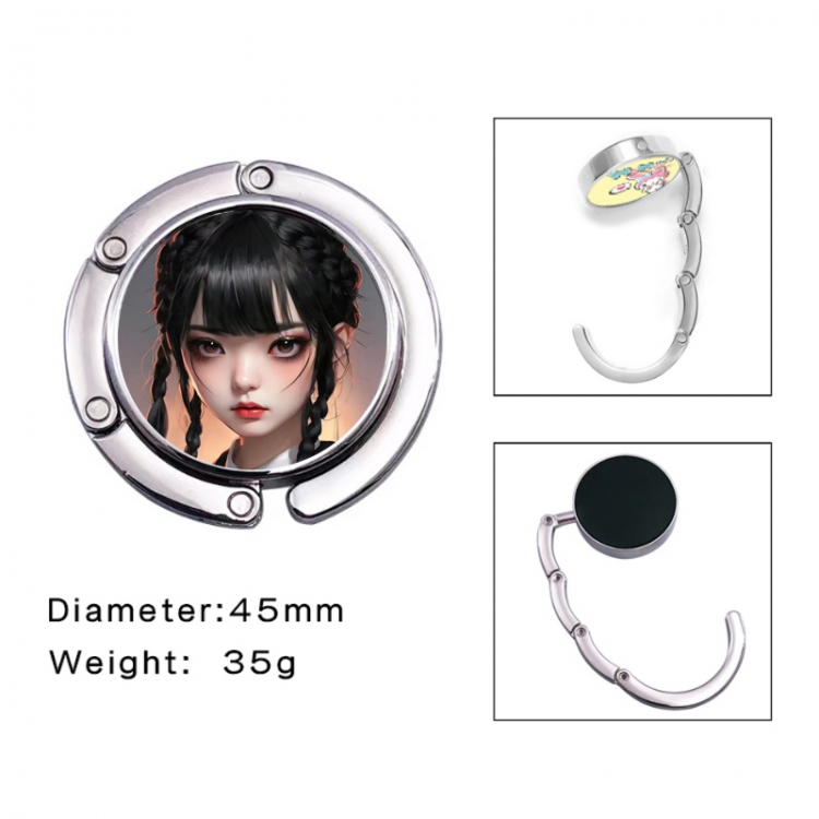 Black Wednesday  Anime folding bag hanger table edge bag hook 45mm