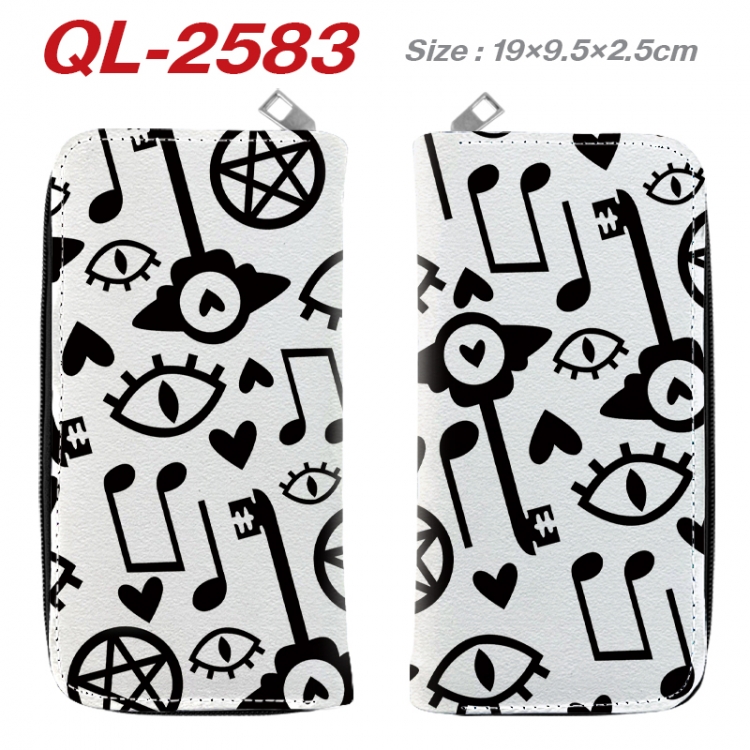 Hazbin Hotel Anime peripheral PU leather full-color long zippered wallet 19.5x9.5x2.5cm