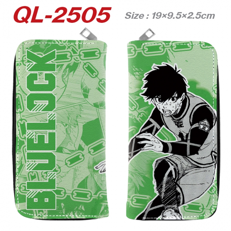 BLUE LOCK Anime peripheral PU leather full-color long zippered wallet 19.5x9.5x2.5cm