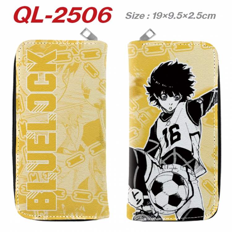 BLUE LOCK Anime peripheral PU leather full-color long zippered wallet 19.5x9.5x2.5cm