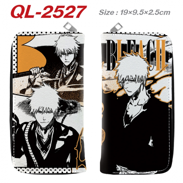 Bleach Anime peripheral PU leather full-color long zippered wallet 19.5x9.5x2.5cm