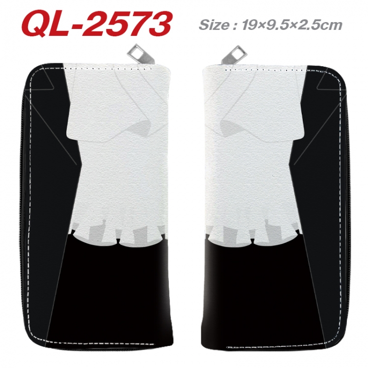 Bungo Stray Dogs Anime peripheral PU leather full-color long zippered wallet 19.5x9.5x2.5cm