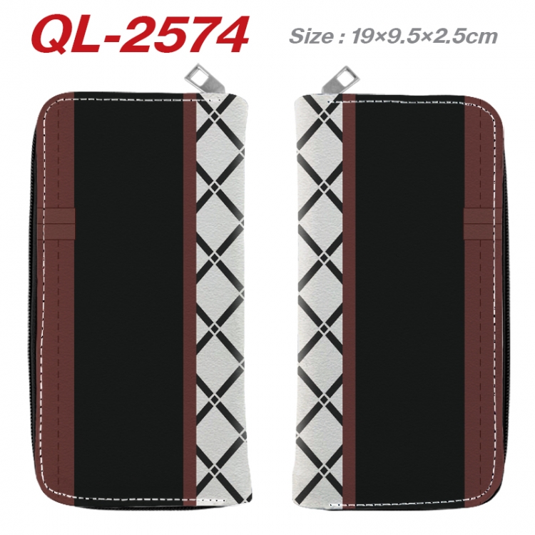 Bungo Stray Dogs Anime peripheral PU leather full-color long zippered wallet 19.5x9.5x2.5cm