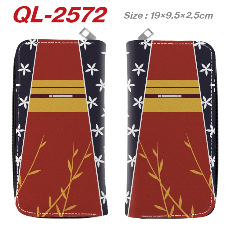 Bungo Stray Dogs Anime peripheral PU leather full-color long zippered wallet 19.5x9.5x2.5cm