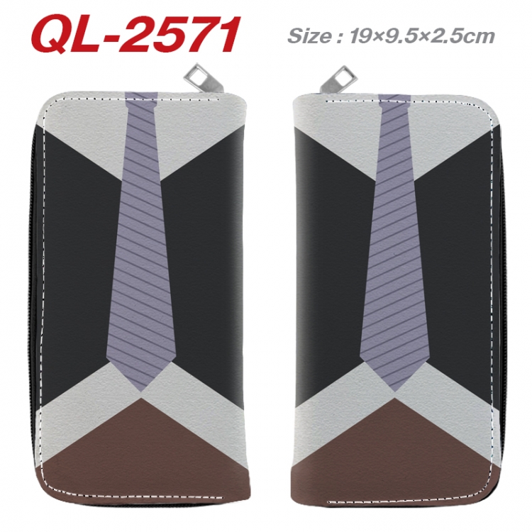 Bungo Stray Dogs Anime peripheral PU leather full-color long zippered wallet 19.5x9.5x2.5cm