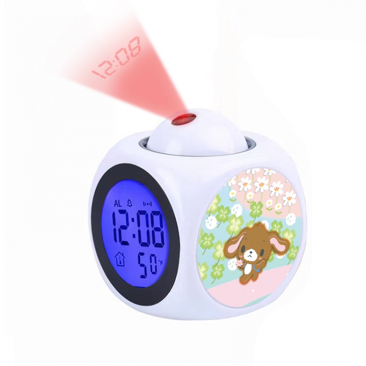 sanrio Anime projection alarm clock electronic clock 8x8x10cm