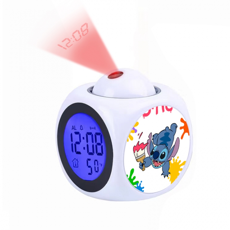 Lilo & Stitch Anime projection alarm clock electronic clock 8x8x10cm