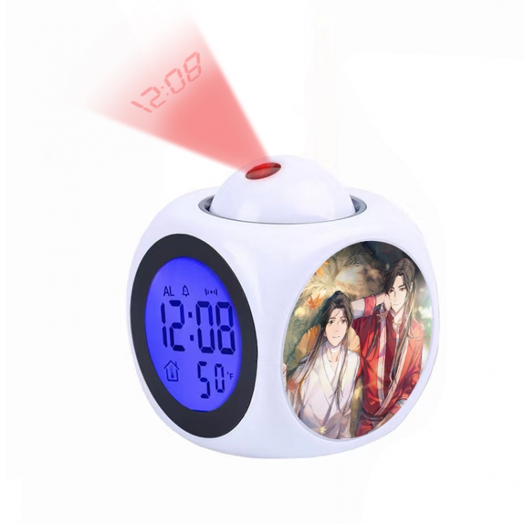 Heavenly Official Blessing Anime projection alarm clock electronic clock 8x8x10cm
