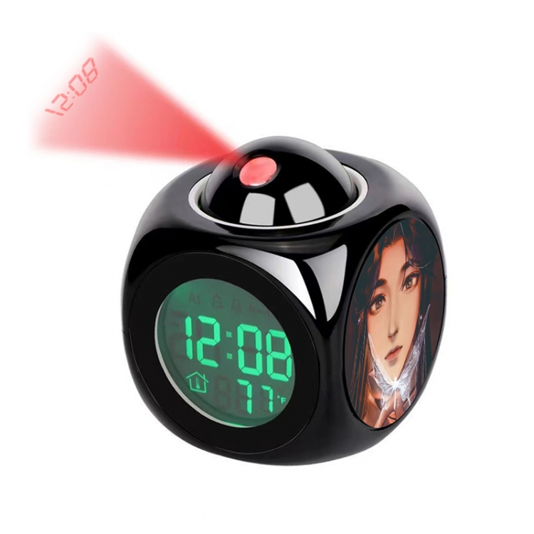 Heavenly Official Blessing Anime projection alarm clock electronic clock 8x8x10cm