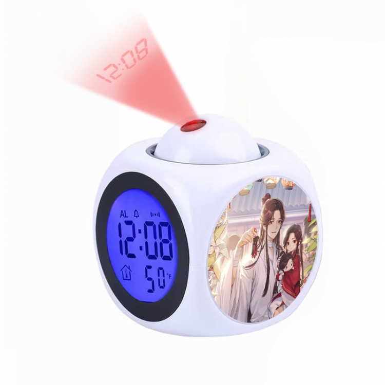 Heavenly Official Blessing Anime projection alarm clock electronic clock 8x8x10cm