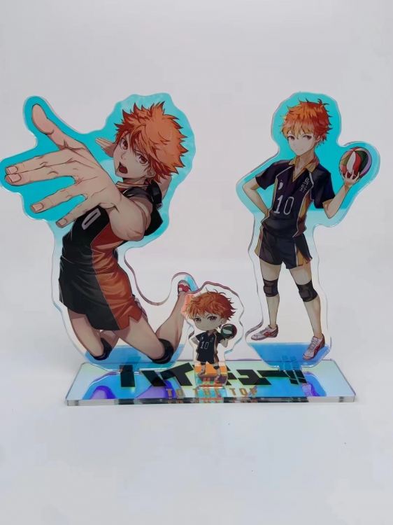 Haikyuu!! Sandwich acrylic rainbow effect triple insertion acrylic Standing Plates 15cm 15cm 6cm