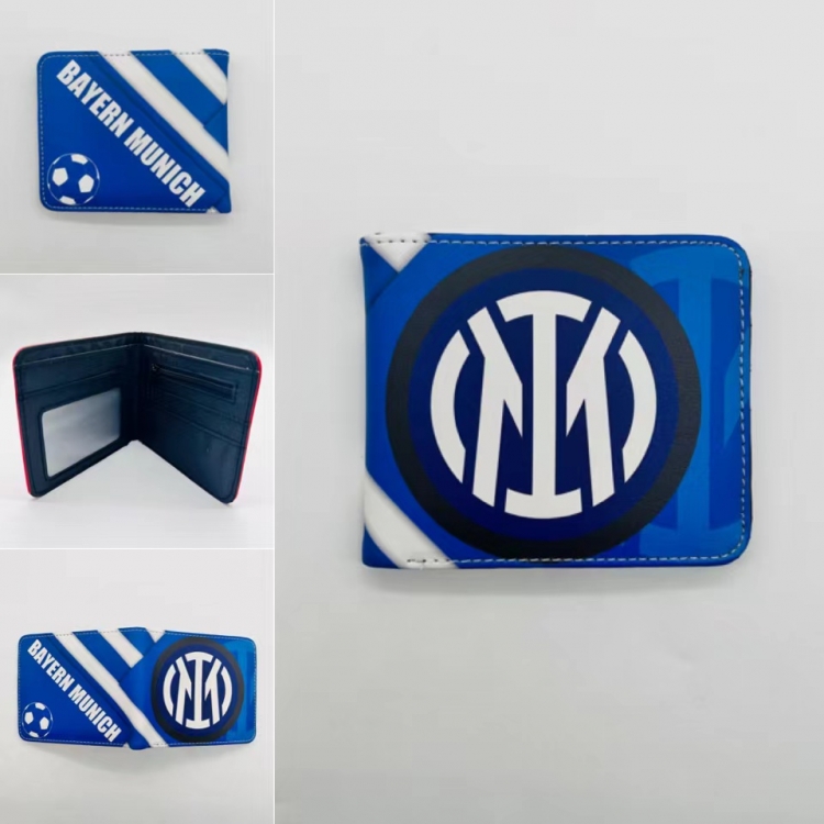 ball-game star Full color Two fold short card case wallet 11X9.5CM  