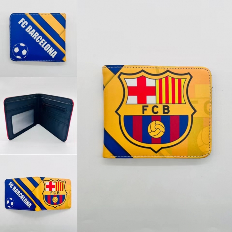 ball-game star Full color Two fold short card case wallet 11X9.5CM  