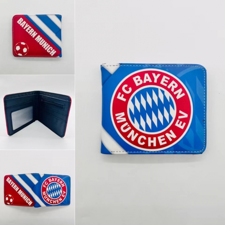 ball-game star Full color Two fold short card case wallet 11X9.5CM  