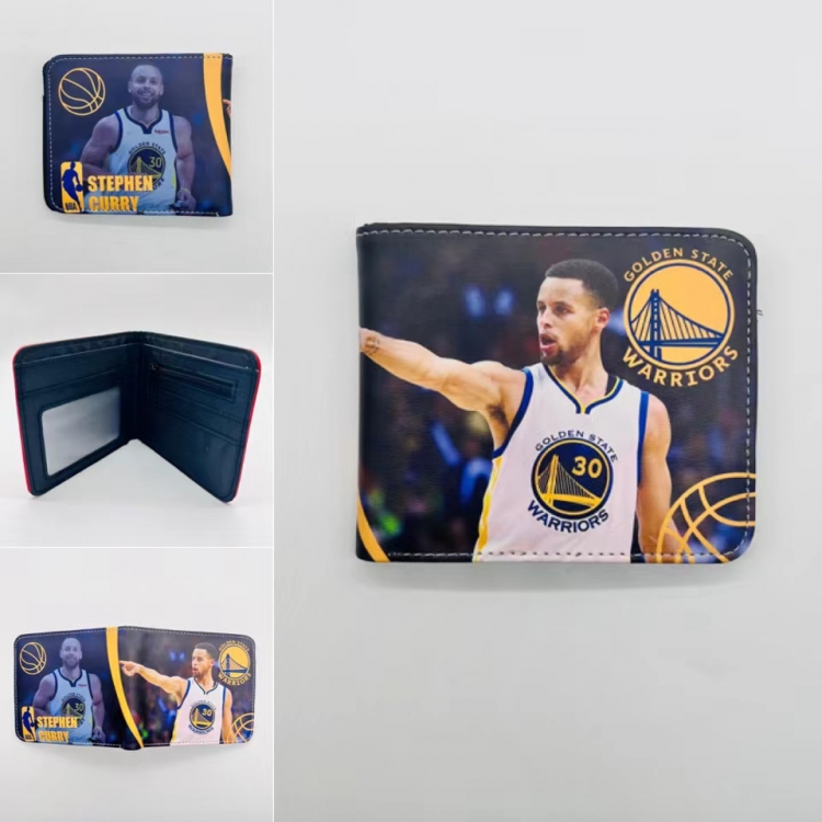 ball-game star Full color Two fold short card case wallet 11X9.5CM  