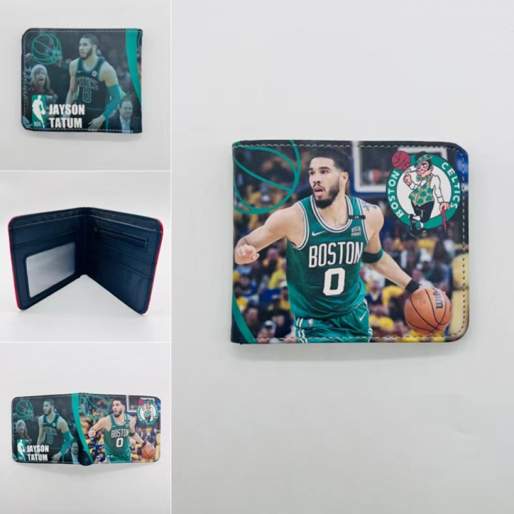 ball-game star Full color Two fold short card case wallet 11X9.5CM  