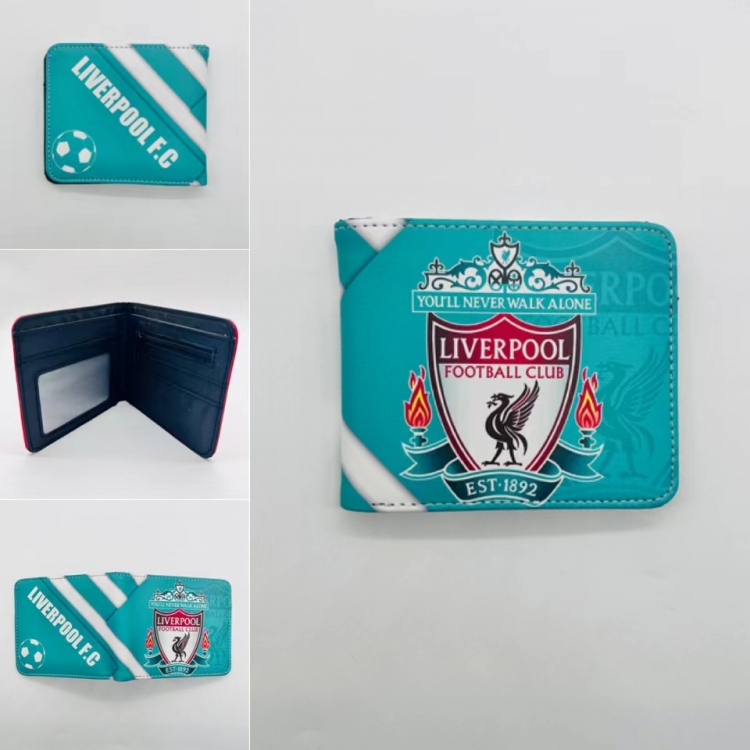 ball-game star Full color Two fold short card case wallet 11X9.5CM  