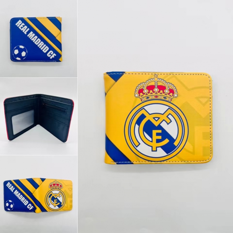 ball-game star Full color Two fold short card case wallet 11X9.5CM  