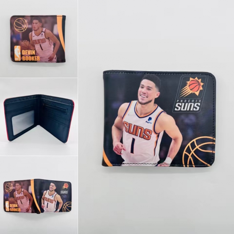 ball-game star Full color Two fold short card case wallet 11X9.5CM  